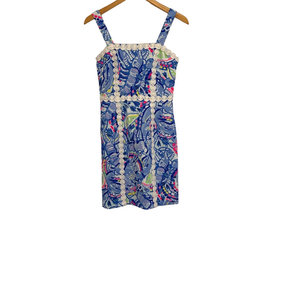 Lilly Pulitzer Blue and Green Mini Dress